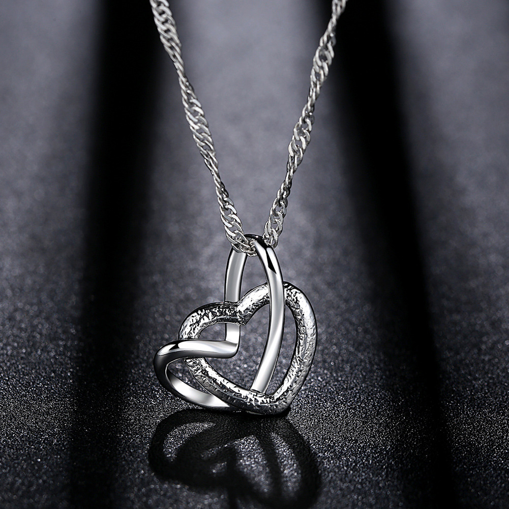Einfacher Stil Pendeln Herzform Kupfer Überzug Halskette Mit Anhänger display picture 3