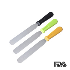 6-inch 8-inch 10-inch plastic handle straight edge cake spatula, stainless steel baking cream knife, baking tools