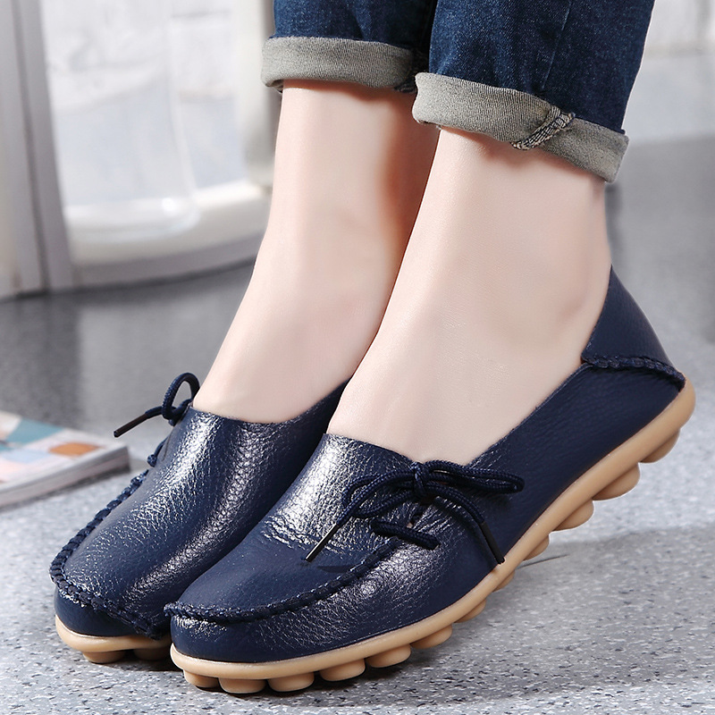 ladies leather casual shoes