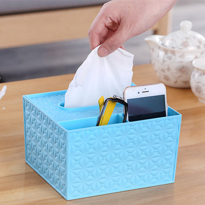厂家批发抽纸盒多功能创意塑料收纳抽纸盒桌面遥控杂物收纳盒