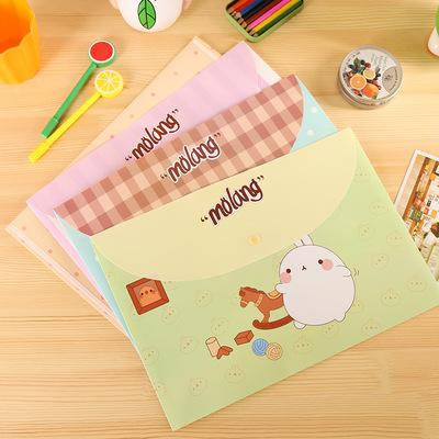 W693土豆猫文件袋创意学生文具用品 a4卡通pvc防水塑料袋办公礼品