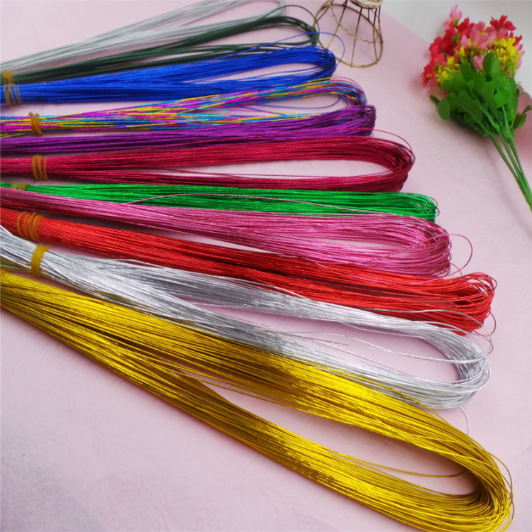 Wire mesh flower material wholesale No. 20 No. 22 golden onion colored wire plastic-coated plastic-coated wire