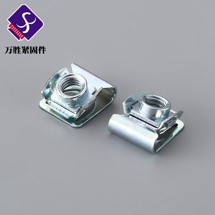 304不锈钢卡式螺母 浮动螺母 皇冠螺帽 卡紧夹片螺帽M3/4/5/6