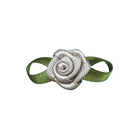 Yao Ming decoración de flores DIY hecho a mano 2 puntos Rosa ropa interior Decoración Accesorios hechos a mano cinta pequeña flor arco