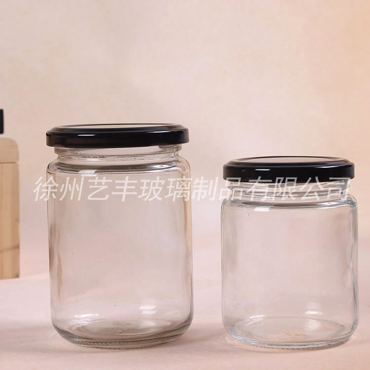 1000ml 酱菜玻璃瓶 辣椒酱玻璃瓶泡椒玻璃罐 圆形蜂蜜瓶 咸菜瓶