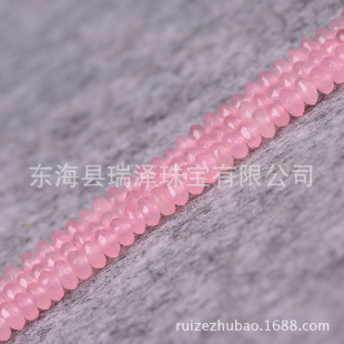 Natural powder crystal cutting plate beads semi-finished powder crystal plate beads 2 * 4mm loose beads strip DIY bracelet necklace with beads