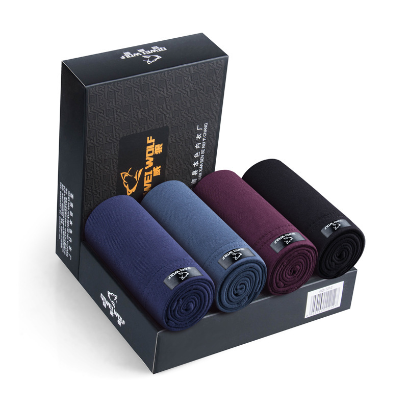 Four boxed modal men's underwear waist youth U convex men's boxer underwear a generation of hair