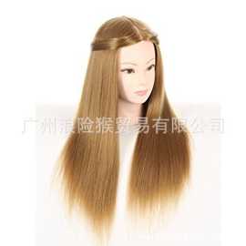 真发教习头 美容美发练习头 全真人发 吹烫剪发廊模特头公仔头模