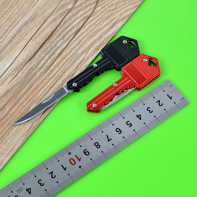 外贸货多功能户外刀具钥匙扣折叠刀水果刀防身野营露营小刀救生刀