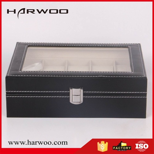 Large amount of leather 10-bit watch box wholesale high-end watch display collection box boyfriend birthday gift