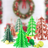 New product card paper four three -dimensional Christmas tree desktop ornaments Christmas jewelry Christmas supplies gift window cloth