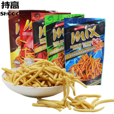 Thailand import VFOODS MIX Crunchy strips Shrimp 30g Selling leisure time food Gift bag wholesale