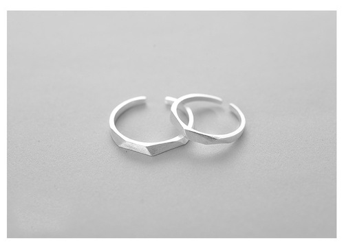 S925 sterling silver open ring, geometric ring for men and women, Korean style sterling silver jewelry wholesale