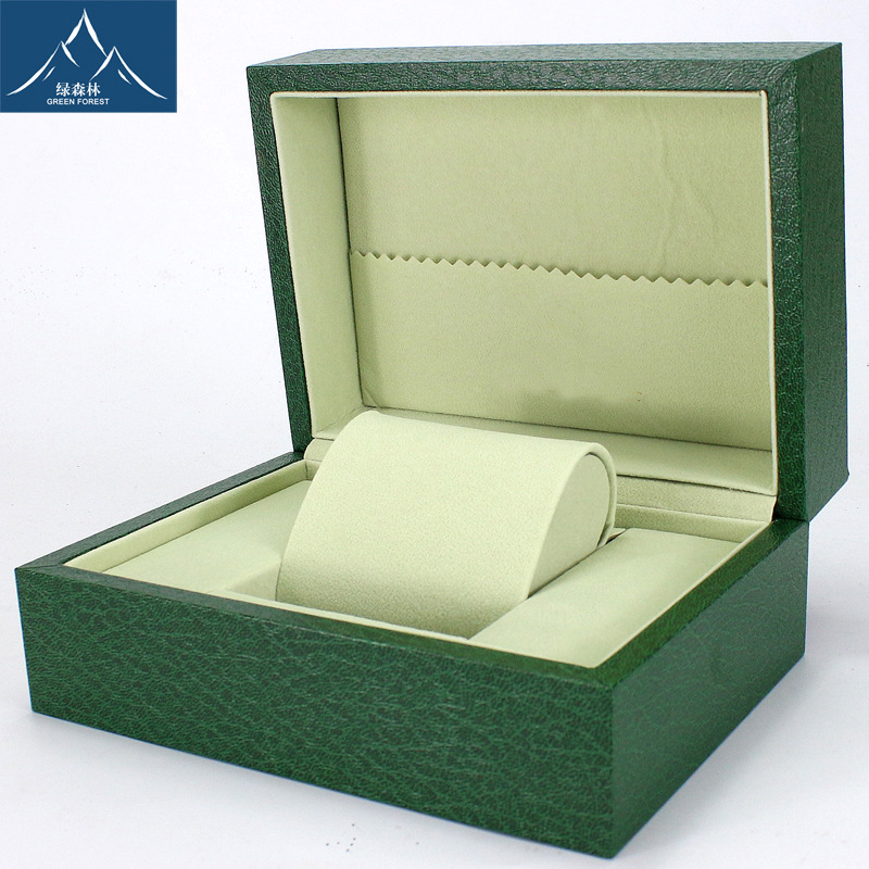 品牌表盒绿色手表礼品盒首饰盒木质耳环盒批发戒指盒木质礼盒