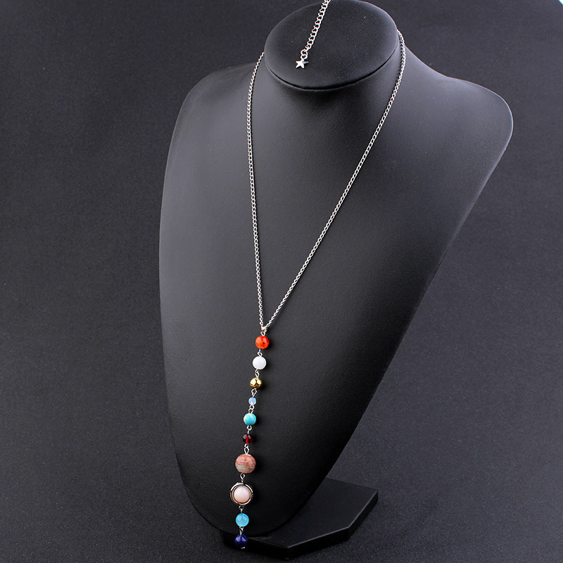 Natural Stone Eight Planets Necklace