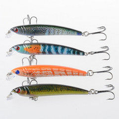 Spinning Lure 4-Color Minnow Hard Baits 7.5cm/5.6g Artisan Painted Realistic Fish Baits Artificial Lures