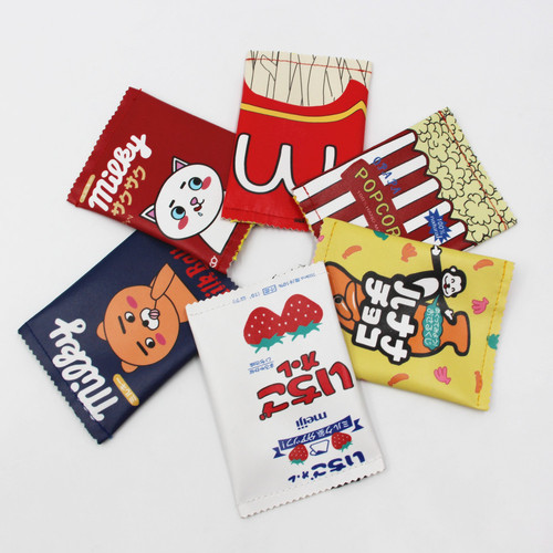 Cute snack coin purse, simulated fun cookie clutch, mini simple coin purse, creative storage bag