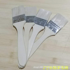 Factory Direct Sale Thin White Poplar Handle 1-inch 2-inch 3-inch Wool Bristle Painted Dust Removal BBQ Processing Customization