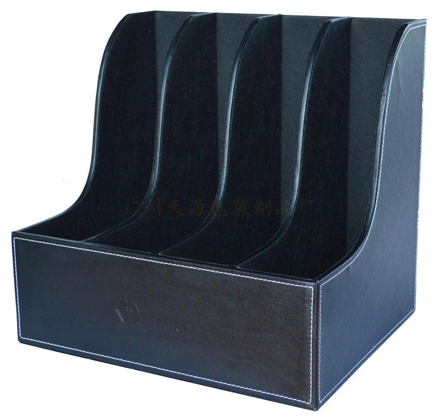 Produce cortex File rack PU File storage box Imitation leather file holder