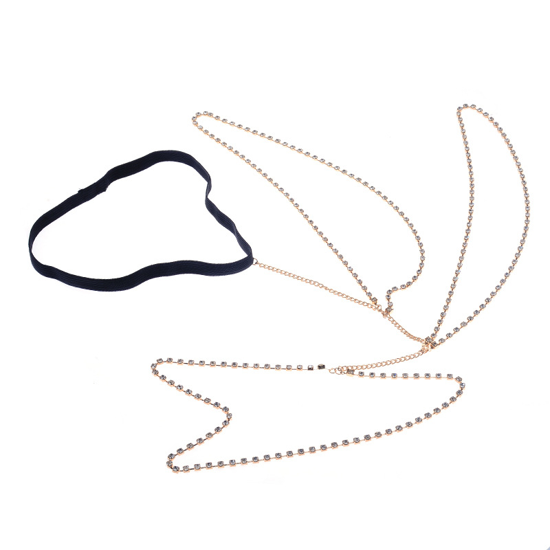 Catena da coscia elegante a forma di serpente con perle_voghion.com