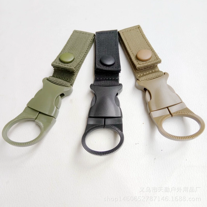 Открытый тактический ремень нейлоновая лента бутылка для воды подвесная пряжка зажим для минеральной воды Многофункциональный Карабин брелок производитель
