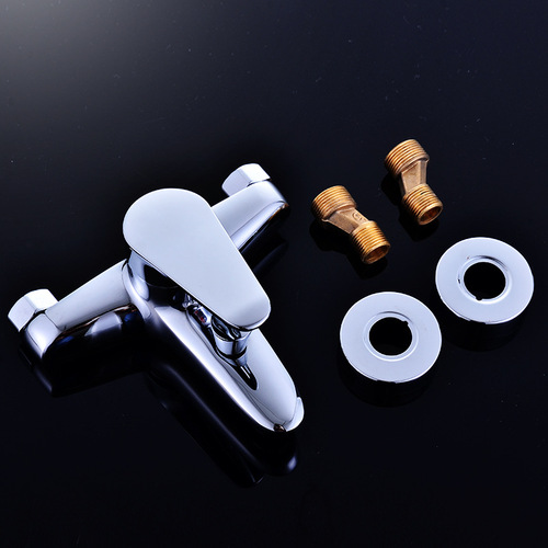 Copper shower faucet, Silo triple faucet, hot and cold bathtub mixing faucet, bathroom concealed triple faucet