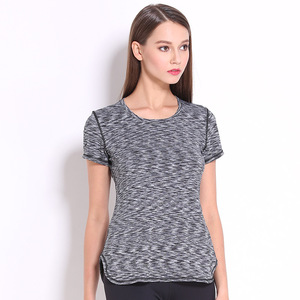 New Fashion Tight Short Sleeve T-shirt Yoga Clothes Brand Segment Dyed Short Sleeves Can Outside Wear T-shirts Wholesale