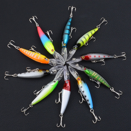 Lure bait 10-color set bionic fishing bait minnow fake bait 9cm/8.3g plastic hard bait foreign trade direct supply for fishing