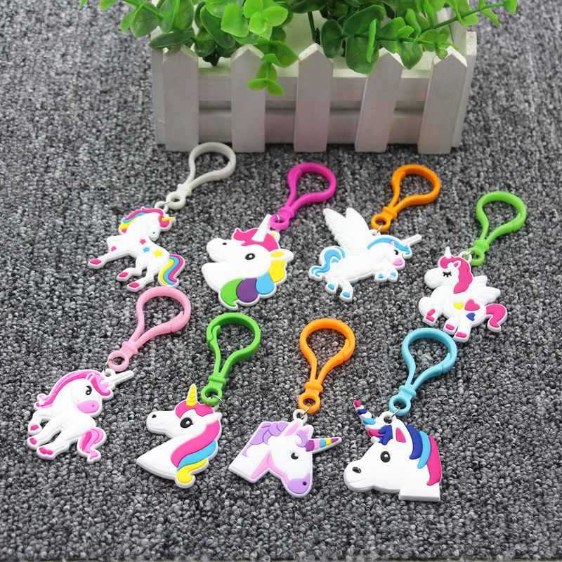 Cute Unicorn Plastic Bag Pendant Keychain display picture 1