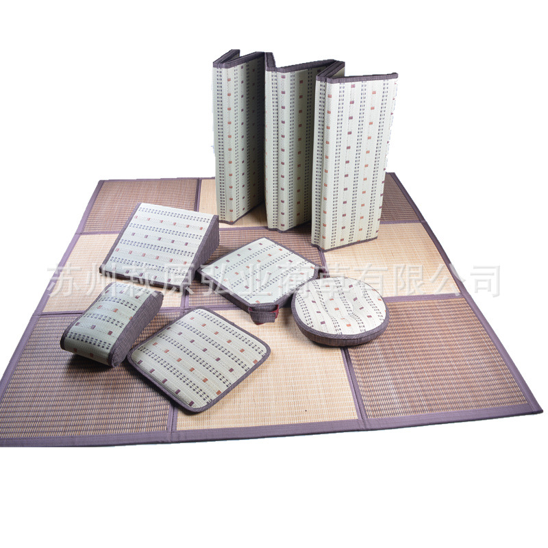 日式榻榻米坐垫套装 蔺草坐垫 靠垫 午休垫 榻榻米地垫 枕头代理|ru