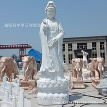 石雕湖南汉白玉观音佛像寺庙供奉菩萨像广场雕塑摆件