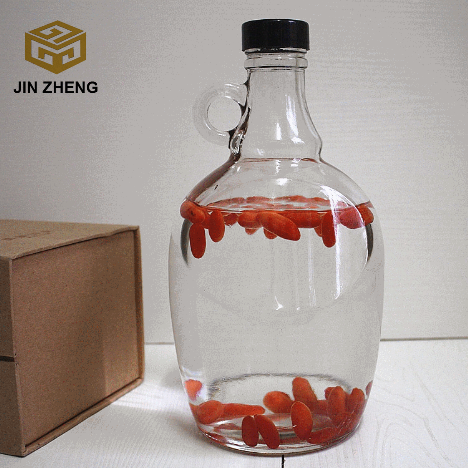 玻璃瓶厂家批发 1斤2斤4斤6斤 大号玻璃泡酒容器 加州酒瓶 食品级