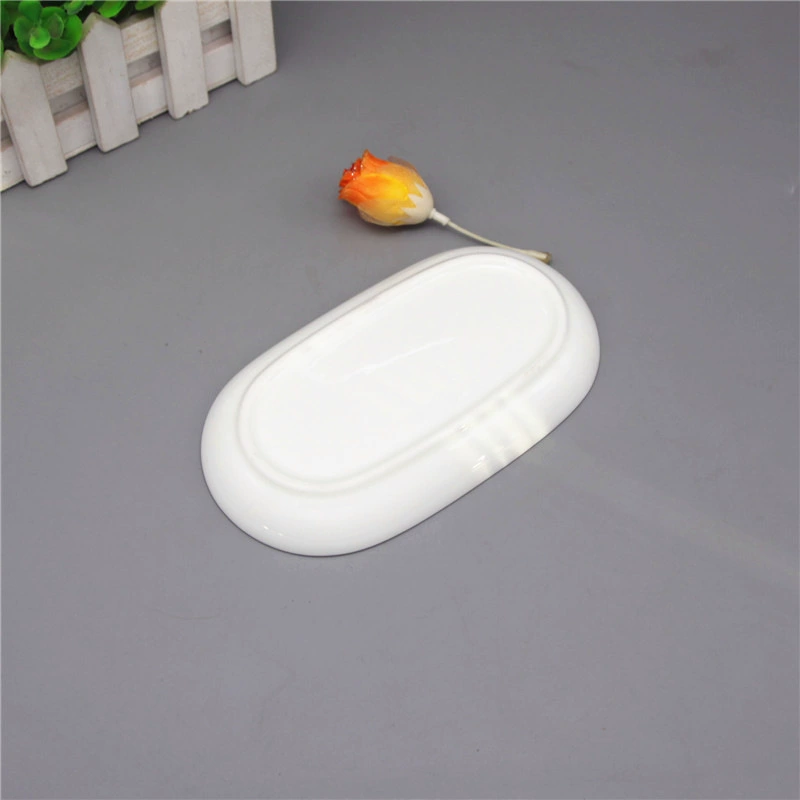 Leg Tangshan Bone Porcelain Pure White Ceramics Towel 6.3 Oval Towel Tun Hotel restaurant can be determined