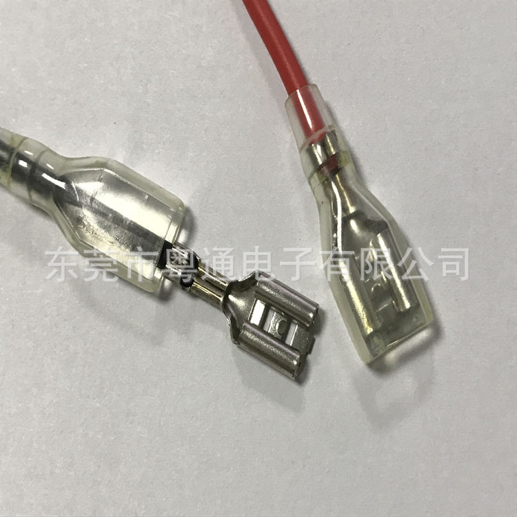 4.8/6.3插簧端子线250端子电池线电源线带护套电子线