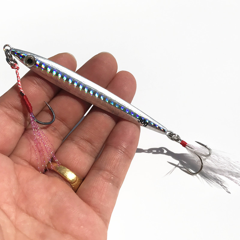 Metal Jigging Spoon Lures Wobbler Jig Bait Carp Striped Bass Fishing Tackle SwimBait