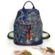 Backpack Women's New Ethnic Embroidered Canvas Backpack Phoenix Pattern Embroidered Bag Large Capacity Travel Women's Bag