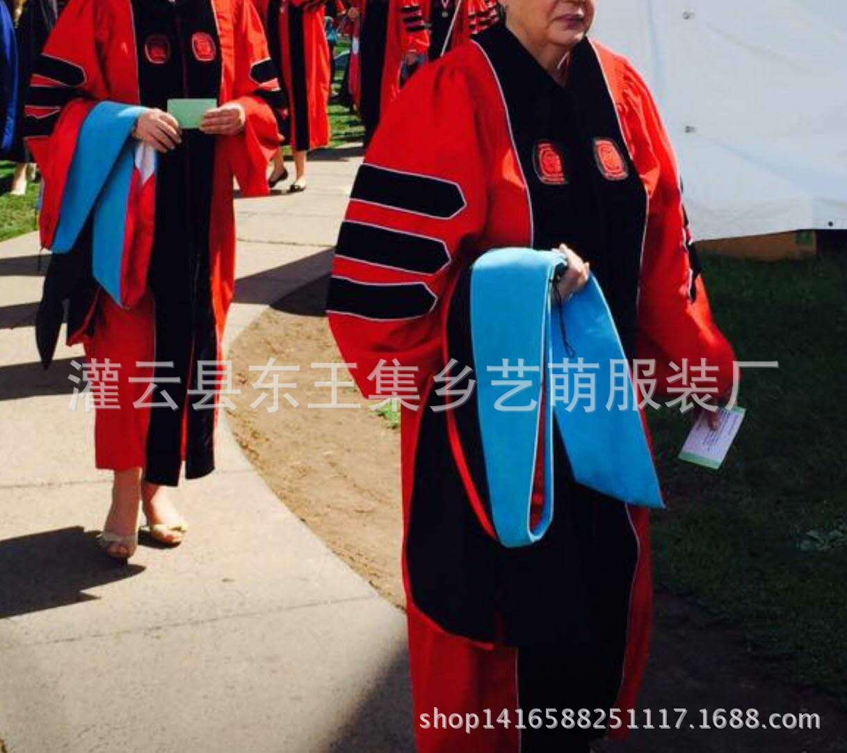 美式学士服博士服英式毕业服百褶款国外黑色博士服支持来样定.制-阿里巴巴