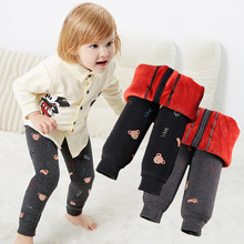 一歲寶寶加絨打底褲冬女0-4歲秋冬款可開檔男嬰兒加厚保暖幼童褲