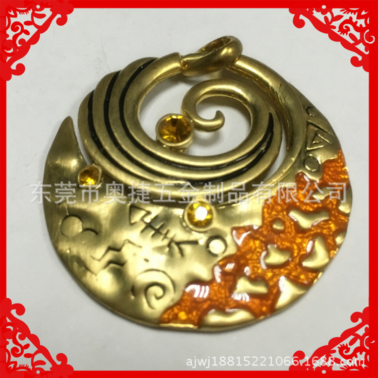 厂家铸造黄铜铸造件 黄铜财布扣皮具皮雕配饰 黄铜皮包扣