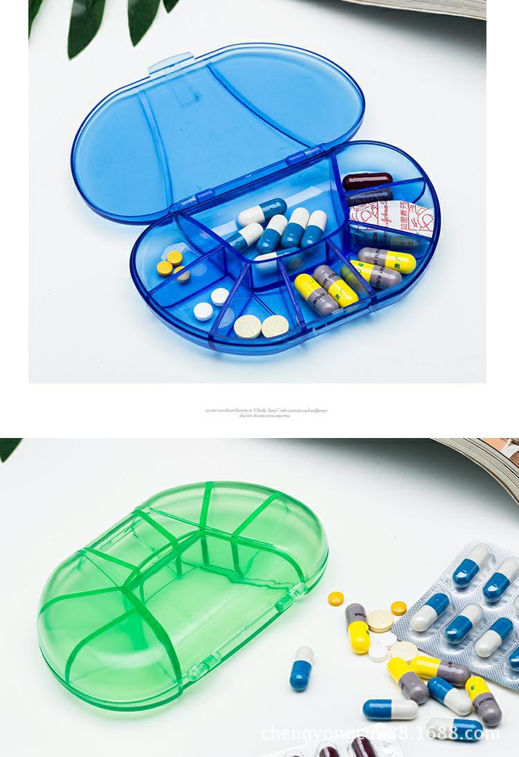 美国进口品牌VitaCarry食品级塑料8格便携维生素药盒营养盒