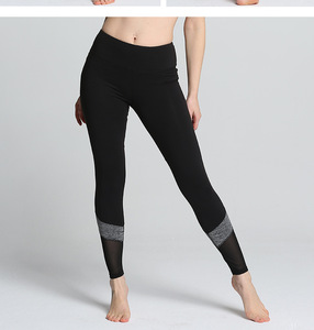 New Kind of Hot-selling Mesh Yarn Nine-minute Pants for Women’s Spring Outdoor Fitness Yoga Pants Spot Wholesale