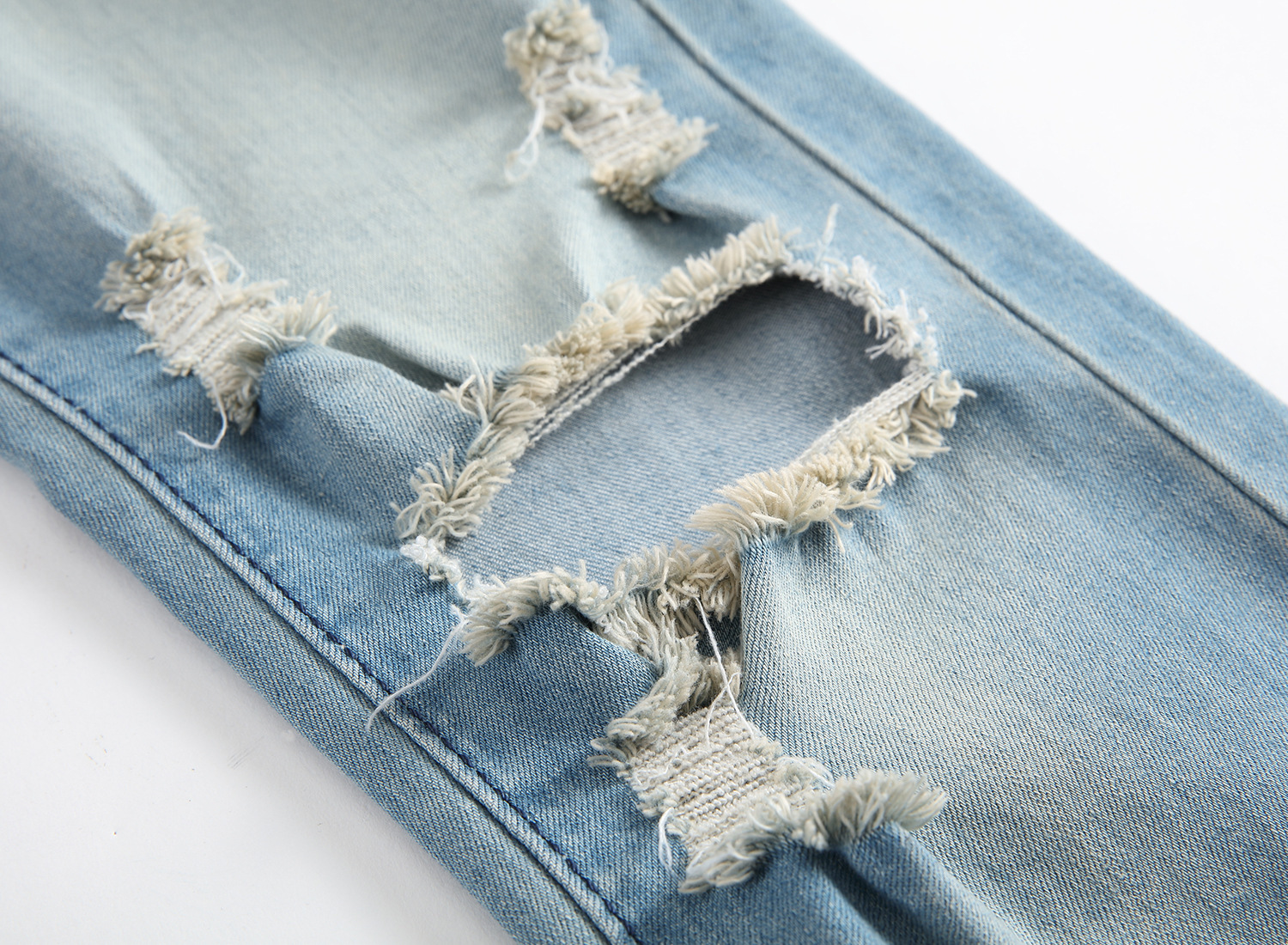 Herren Skinny Jeans Mit Waschung Und Destroyed Effekten_voghion.com