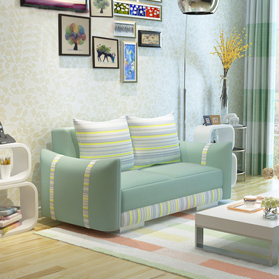 厂家直销 小户型客厅沙发床 可拆洗懒人沙发床 布艺沙发床组合可|ms