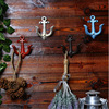 American -style industrial wind iron art wall decoration pendant coat hook hook wall -mounted wall -mounted creative clothing store iron anchor hook