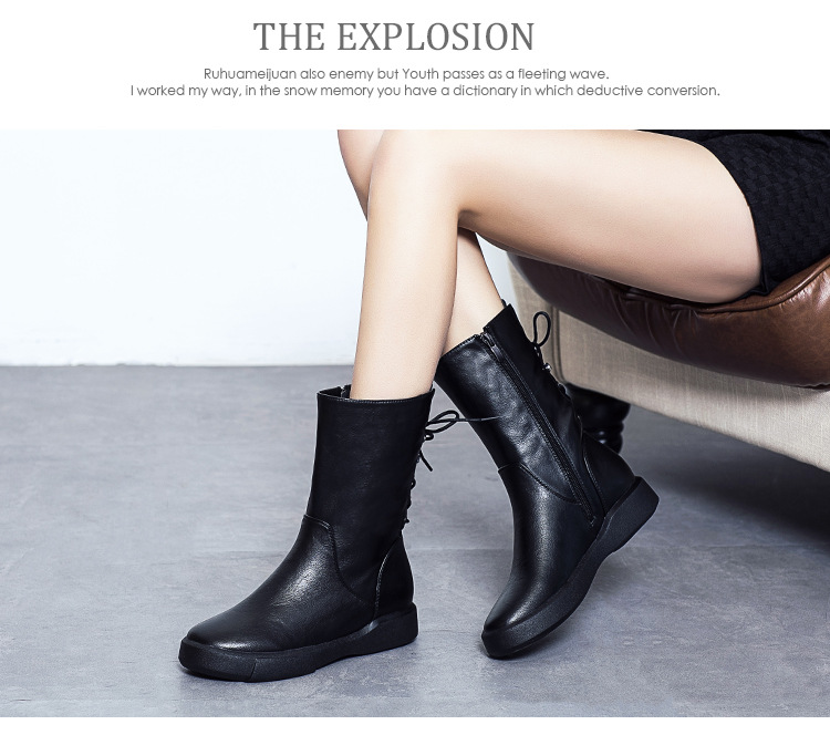 Bottes femme en PU de haute qualité - Ref 3355392 Image 13