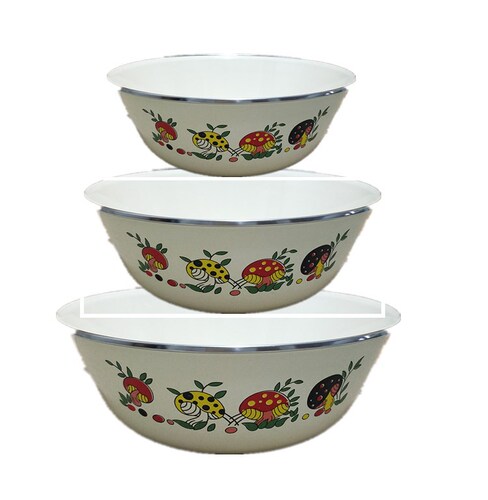 Old-fashioned enamel mixing bowl enamel salad bowl enamel bowl instant noodle bowl Ajiao bowl soup enamel bowl enamel rimmed bowl