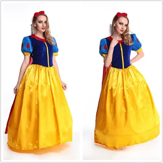 万圣节服装成人白雪公主裙女玩乐会酒吧皇后灰姑娘婚纱裙演出服装
