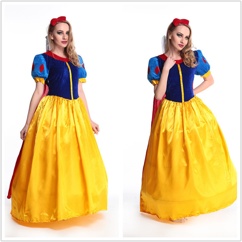 Halloween Costume Adult Snow White Dress Women Fun Club Bar Queen Cinderella Wedding Dress Performance Costume Halloween Costume Adult Snow White Dress Women Fun Club Bar Queen Cinderella Wedding Dress Performance Costume