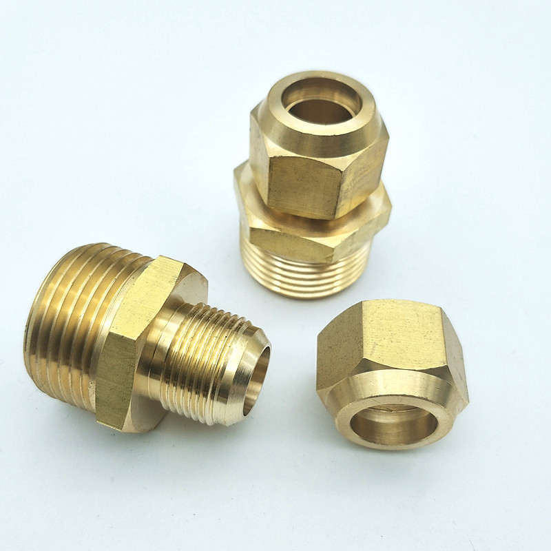 厂家直销暖通配件 制冷铜接头 加厚扩口式管接头 1寸外丝直接|ru