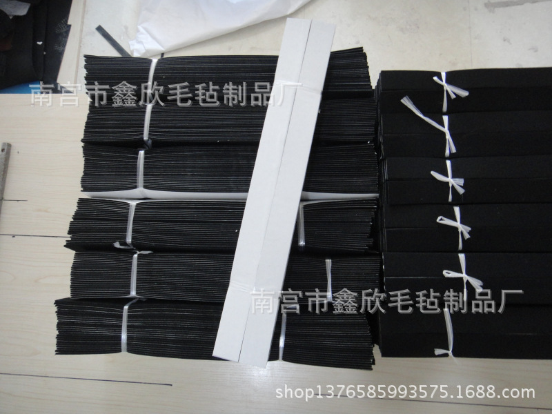 定做生产自粘毛毡条 加长自粘毛毡条 粘贴防滑毛毡条 背胶|ru